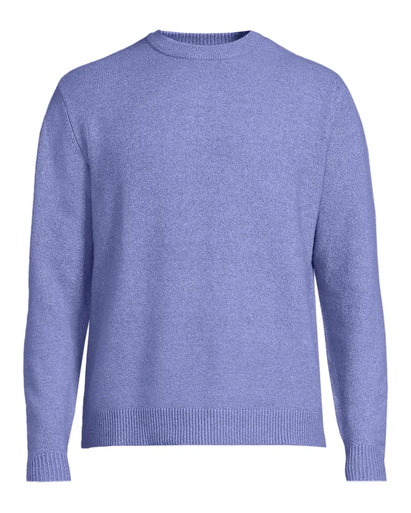 Lands' End Wool Touch Rundhals-Pullover, Herren, Größe regular, Lila, Wolle/Polyester/Nylon, by Lila