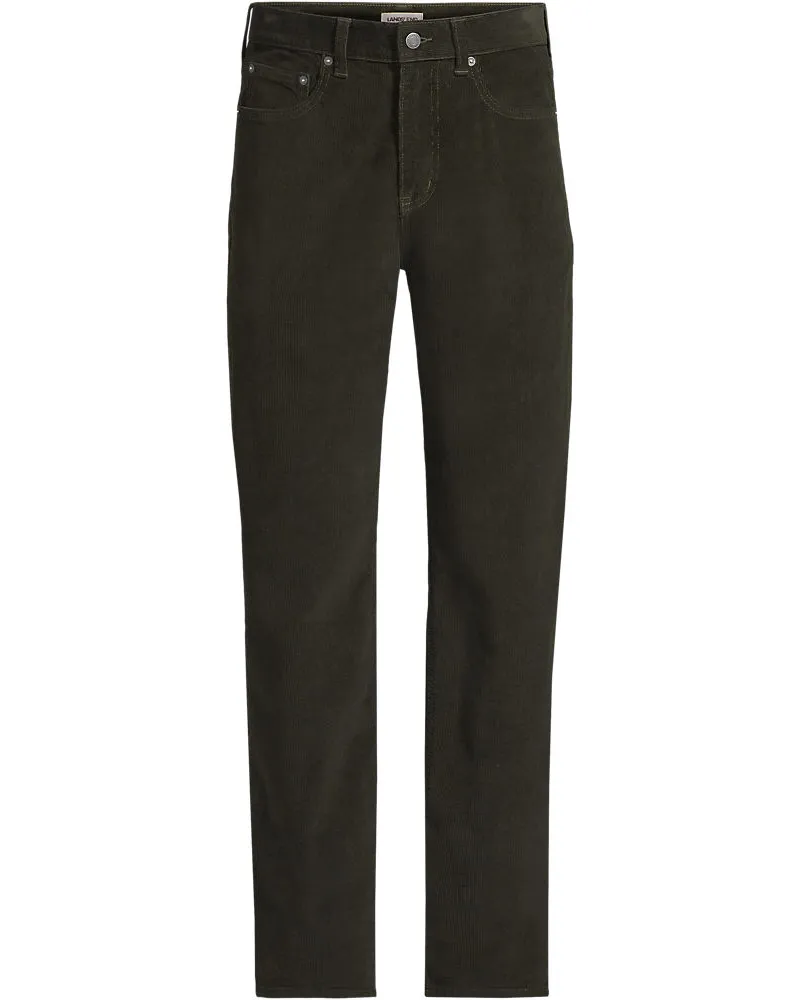 Lands' End Classic Fit Cordhose mit Komfortbund, Herren, Größe regular, Braun, Elasthan/Baumwoll-Mischung, by Braun