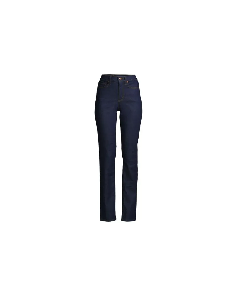 Lands' End Straight Fit Recover High Waist Jeans, Damen, Größe plus, Blau, Baumwoll-Mischung, by Blau