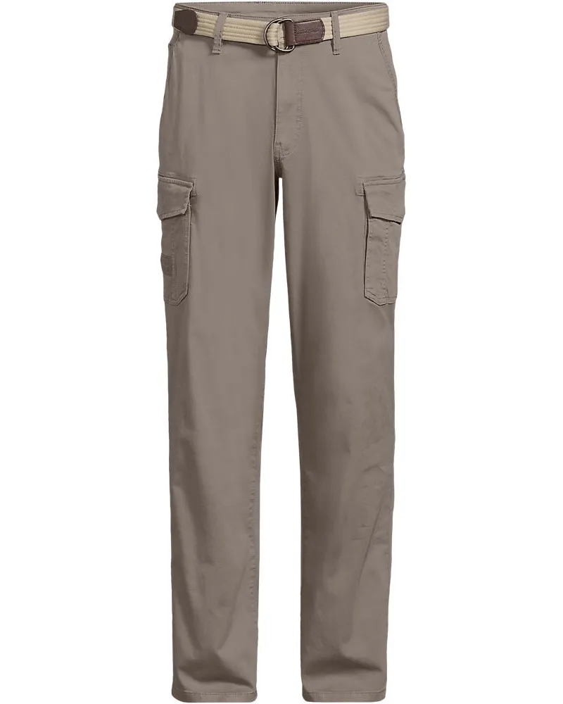 Lands' End Cargohose mit Gürtel, Herren, Größe regular, Braun, Baumwolle/Baumwoll-Mischung, by Braun
