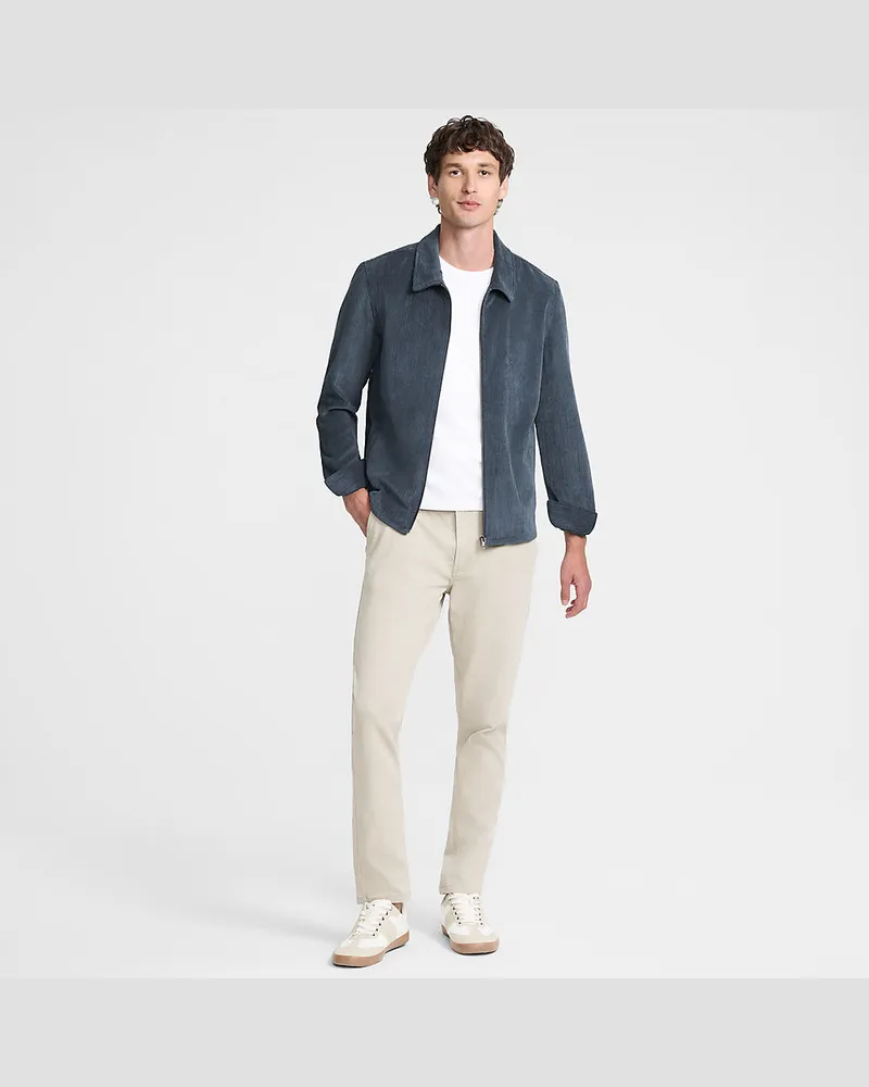 Lands' End Cord-Hemdjacke, Herren, Größe regular, Blau, Polyester/Nylon/Polyester-Mischung, by Blau