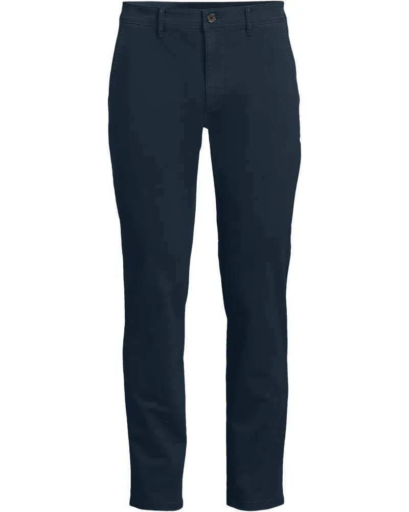 Lands' End Chinos, Slim Fit, Herren, Größe regular, Blau, Baumwoll-Mischung, by Blau