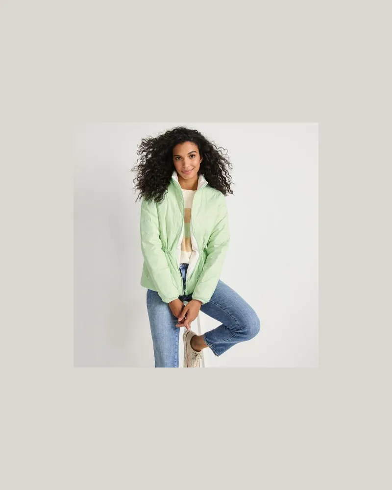 Lands' End Daunen-Wendejacke WANDERWEIGHT™ Verstaubar Ultraleicht, Damen, Größe regular, Grün, Nylon, by Grün