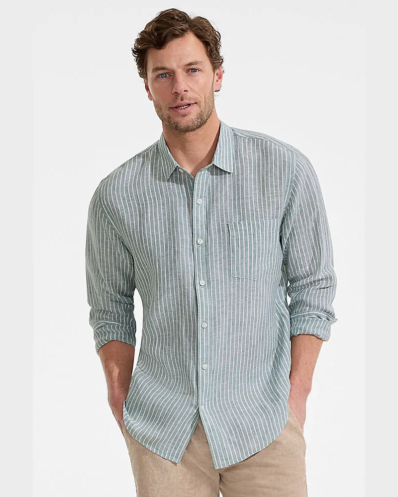 Lands' End Premium Reinleinen-Hemd, Herren, Größe regular, Sonstige, Leinen, by Sonstige