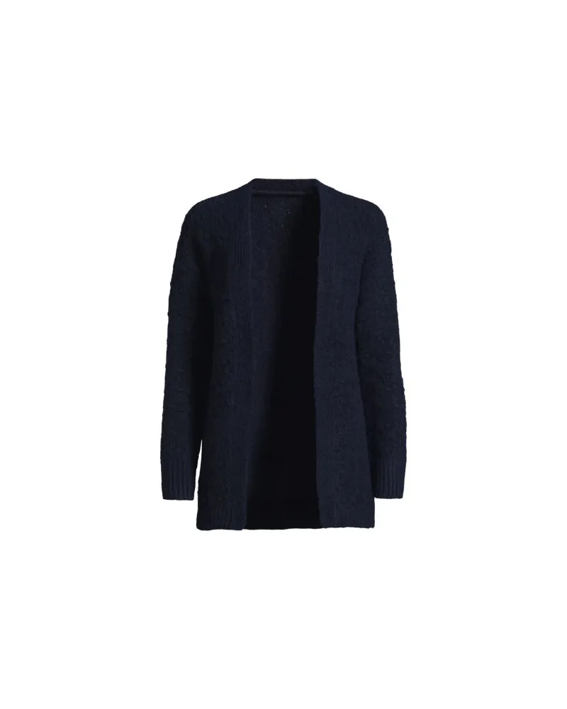 Lands' End Offener Cardigan aus Strukturstrick, Damen, Größe:32-34 regular, Blau, Polyester/Polyester-Mischung, by Blau