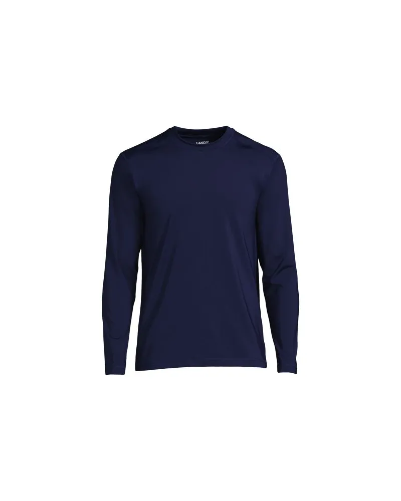 Lands' End Langarm-Badeshirt, Herren, Größe:56-58 regular, Blau, by Blau