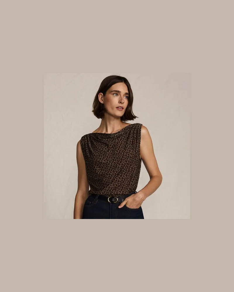 Lands' End Silk Knit Ärmelloses Top, Damen, Größe:32-34 regular, Braun, Polyester-Mischung, by Braun
