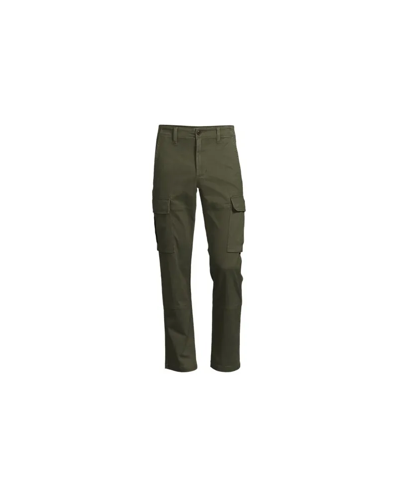 Lands' End Cargo-Chino mit Stretch, Straight Fit, Herren, Größe regular, Grün, by Grün
