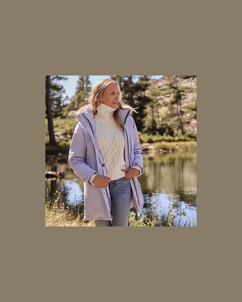 Lands' End Zopfmuster-Rollkragenpullover DRIFTER, Damen, Größe:44-46 regular, Weiß, Baumwolle, by Weiß