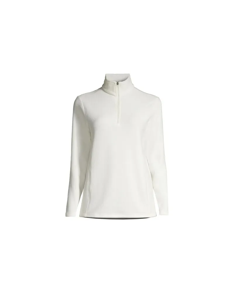 Lands' End Anyweather™ Fleece-Pullover mit Reißverschluss, Damen, Größe plus, Weiß, Polyester, by Weiß