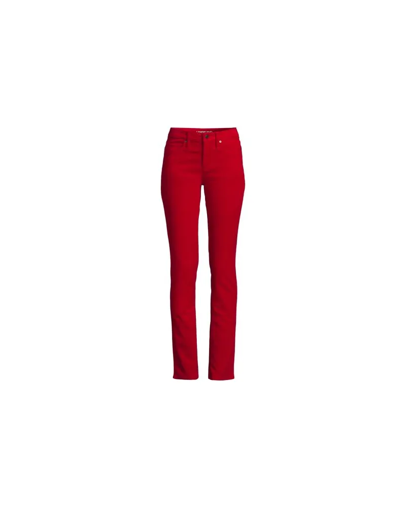 Lands' End Straight Fit Cordhose Mid Waist, Damen, Größe plus, Rot, Baumwoll-Mischung, by Rot