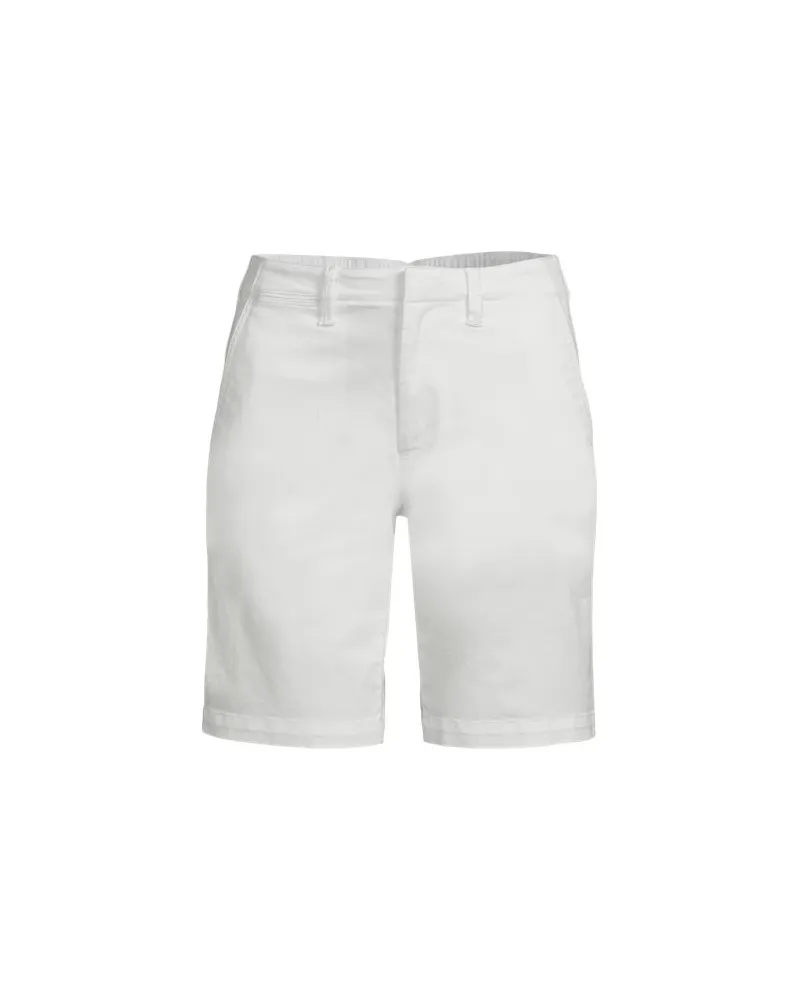 Lands' End Chino-Bermudas 25 cm, Damen, Größe petite, Weiß, by Weiß