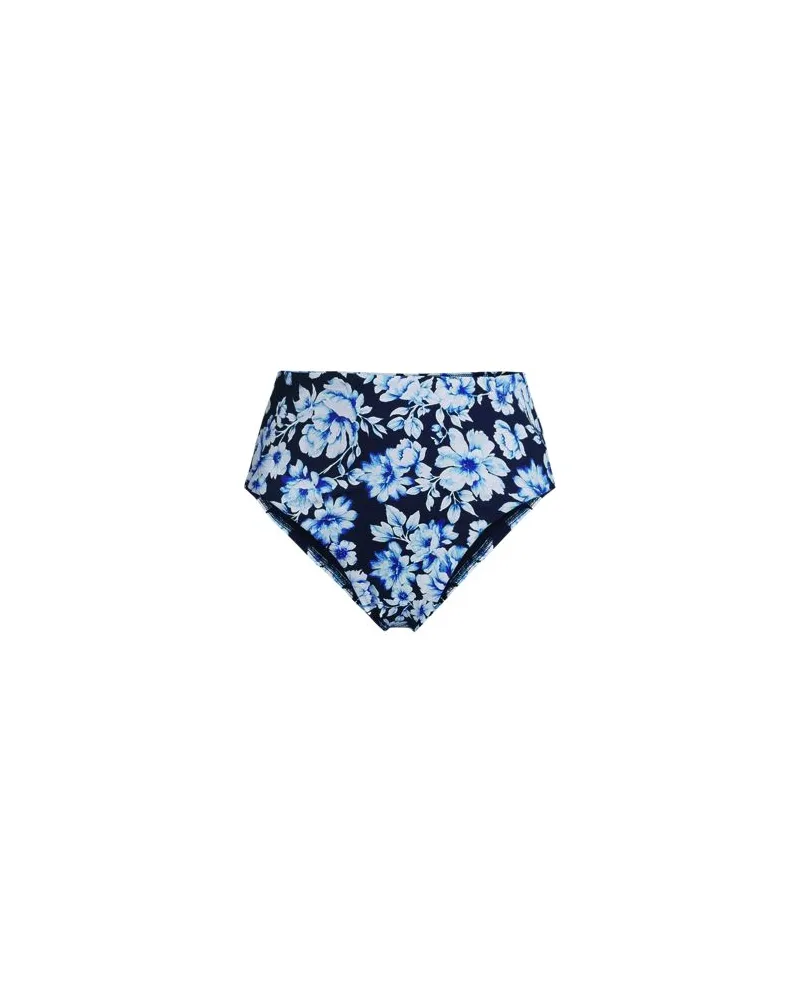 Lands' End High Waist Bikinihose, leichtes Shaping, Damen, Größe plus, Blau, Elasthan/Nylon-Mischung, by Blau