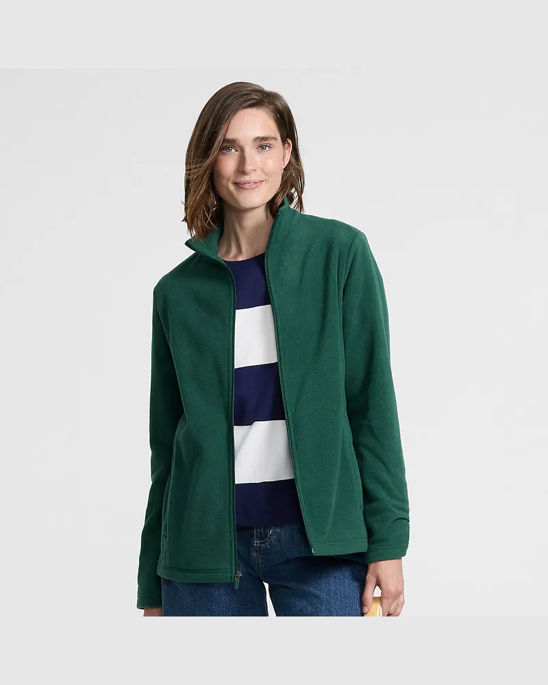 Lands' End AnyweatherÂ™ Fleece-Jacke, Damen, GrÃ¶ÃŸe petite, GrÃ¼n, Polyester, by Grã¼n