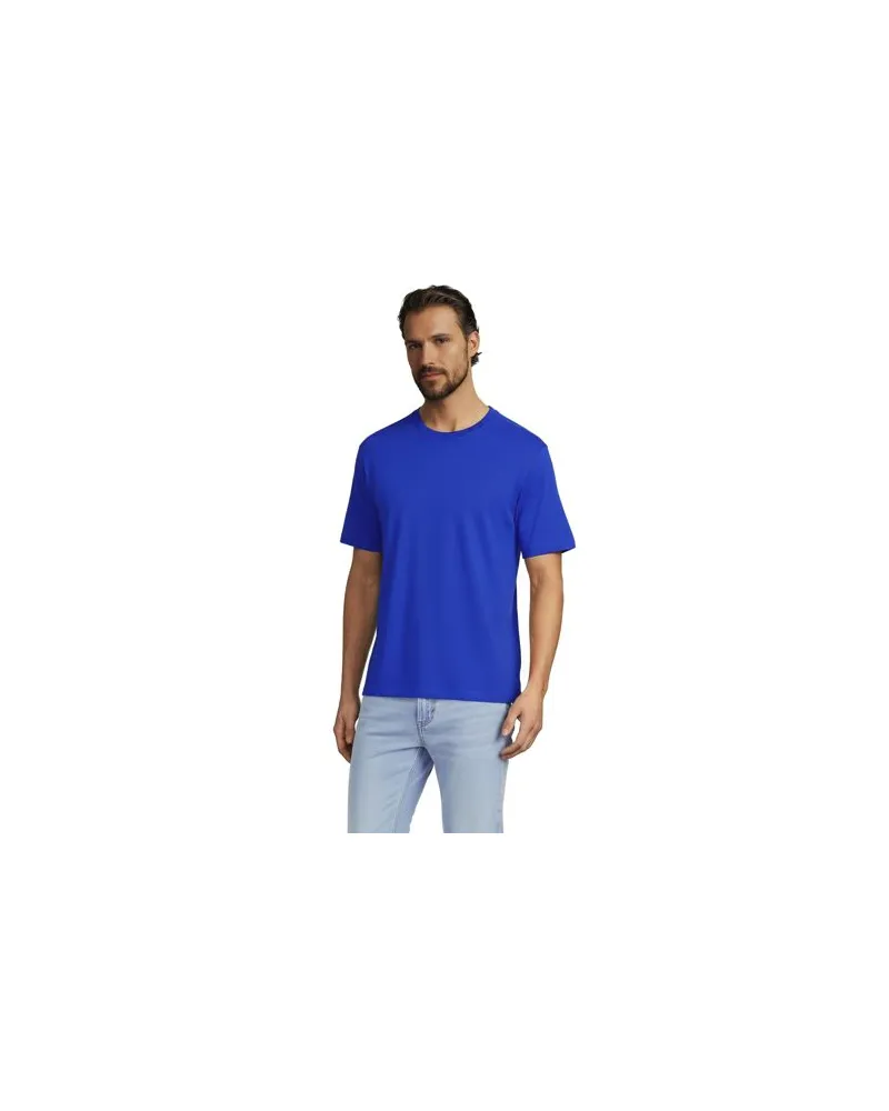 Lands' End Super-T Kurzarm-Shirt, Classic Fit, Herren, Größe:60 regular, Blau, Baumwolle, by Blau