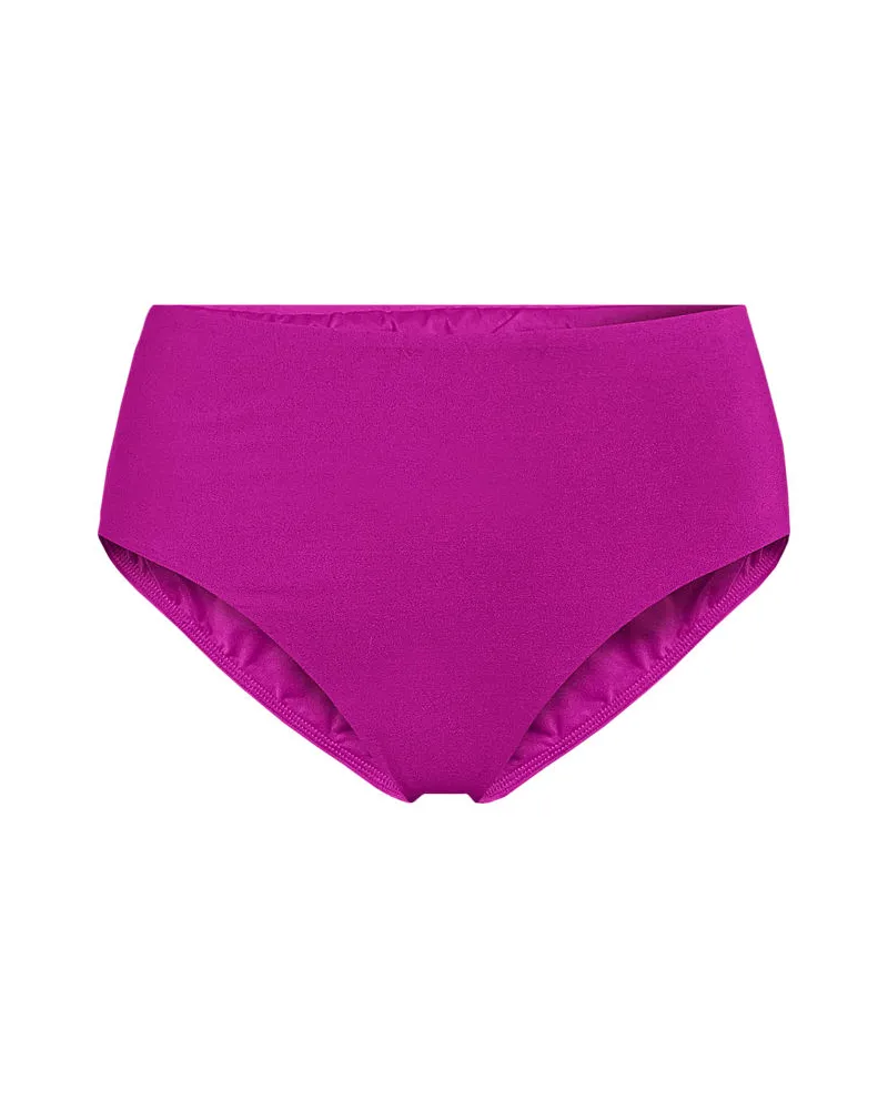 Lands' End Bikinihose, Mid Waist, Damen, Größe plus, Lila, Elasthan/Nylon-Mischung, by Lila