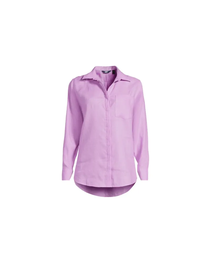 Lands' End Leinenbluse, Damen, Größe petite, Lila, Leinen, by Lila