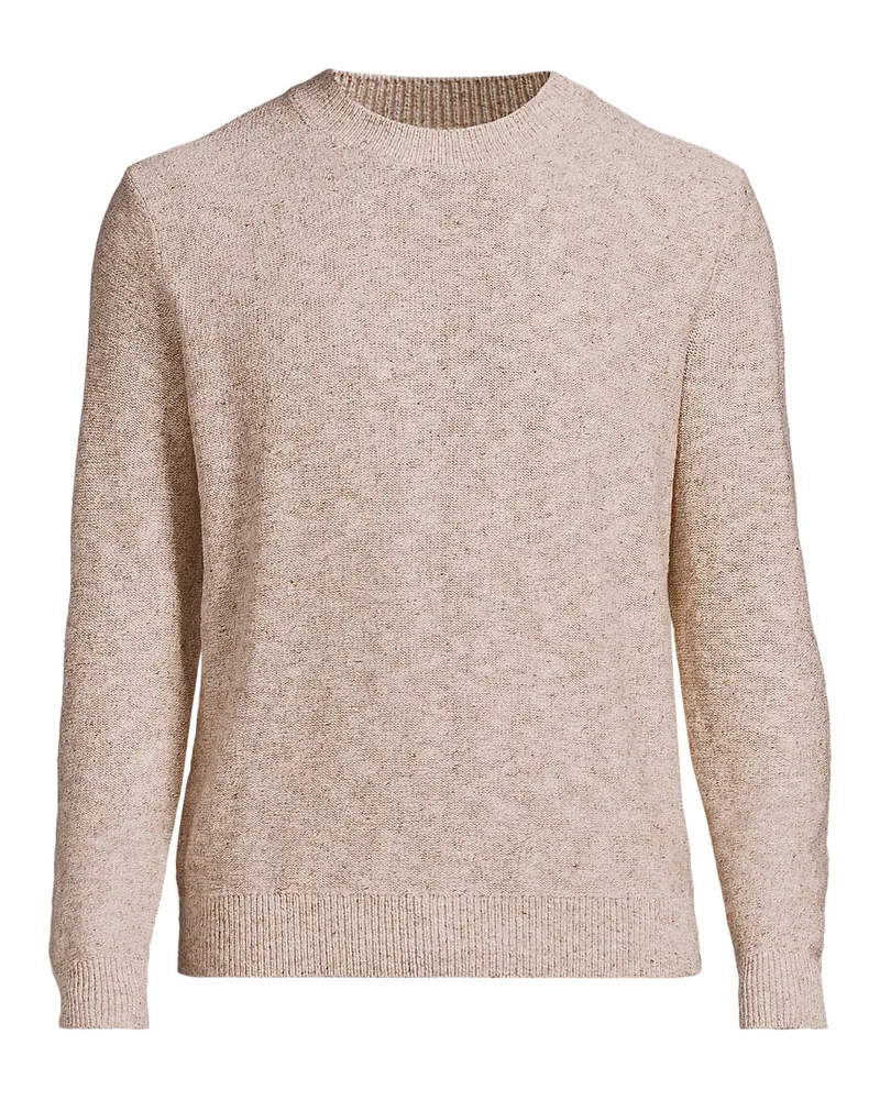 Lands' End Pullover aus Leinenmix, Herren, Größe regular, Weiß, Baumwolle/Leinen/Nylon, by Weiß