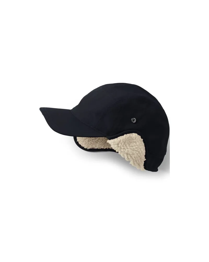 Lands' End Baseballkappe Squall mit Teddyfutter, Herren, Größe regular, Schwarz, Nylon, by Schwarz