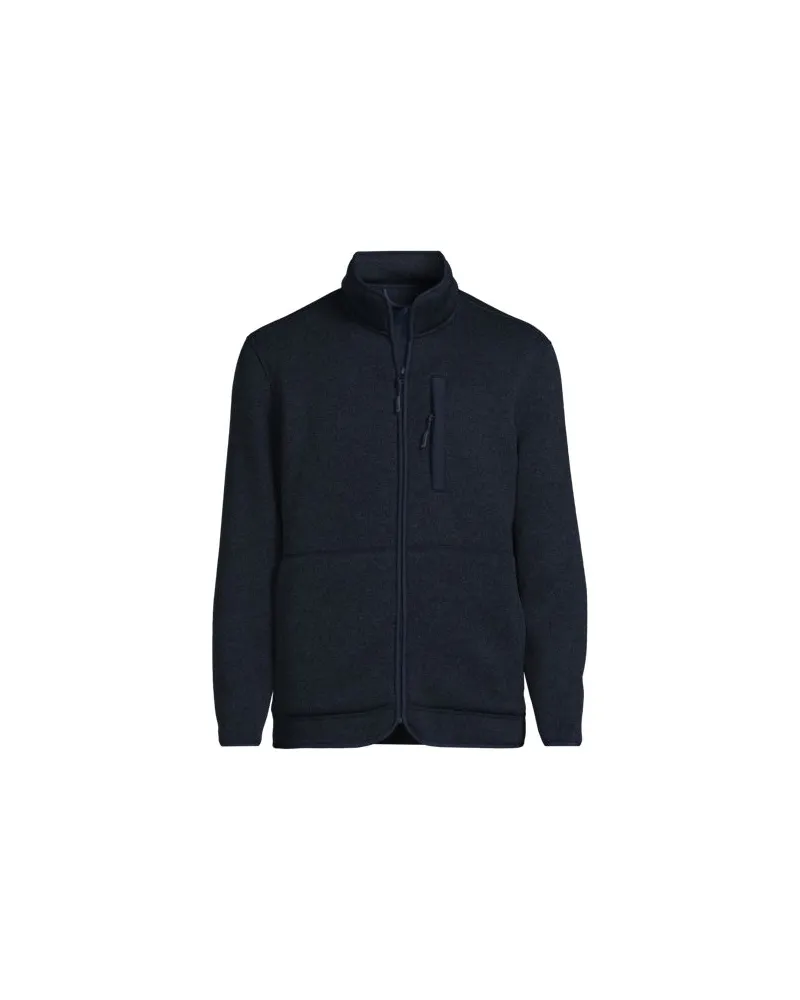 Lands' End Fleece-Jacke, Herren, Größe:44-46 regular, Blau, by Blau