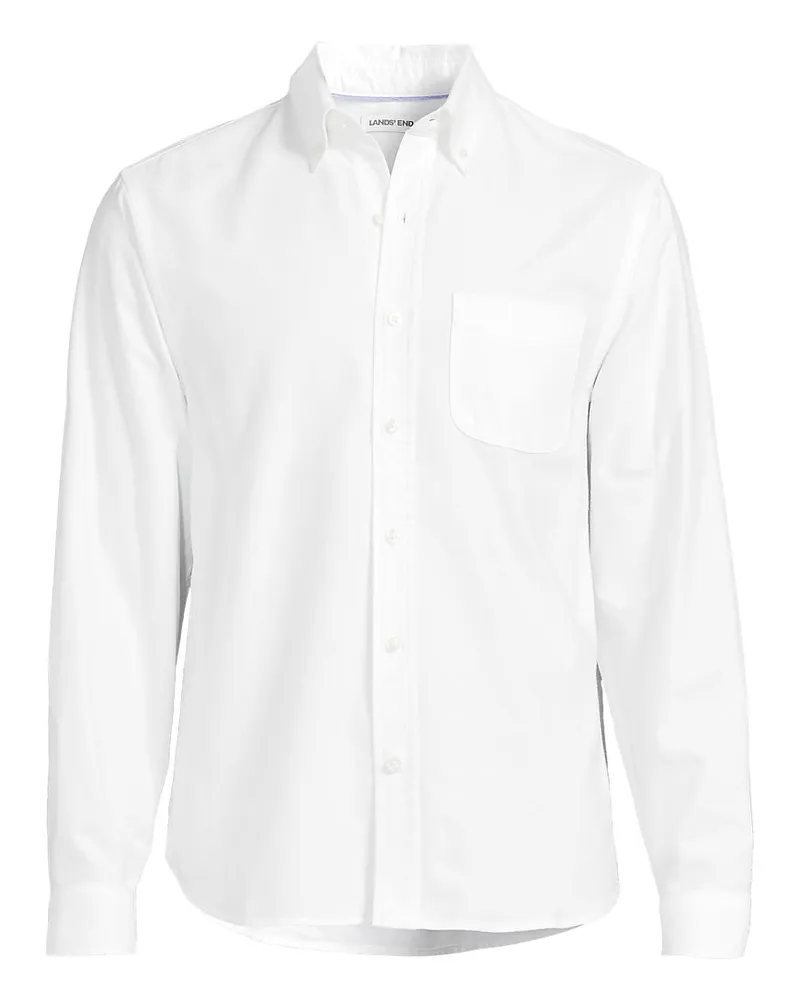 Lands' End Oxfordhemd Sail Rigger, Herren, Größe tall, Weiß, Baumwolle, by Weiß