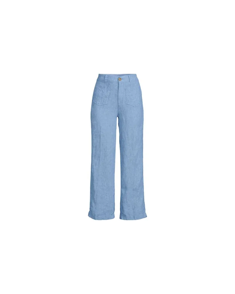 Lands' End 7/8-Hose aus Leinen, Damen, Größe regular, Blau, by Blau