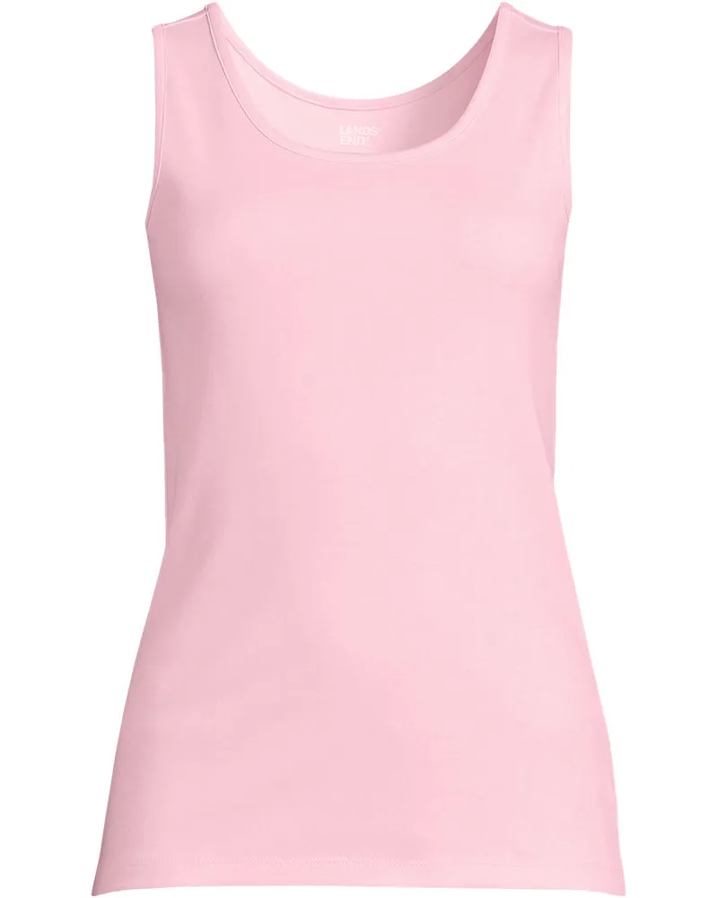 Lands' End Baumwoll-Top, Damen, Größe regular, Pink, Baumwolle, by Pink