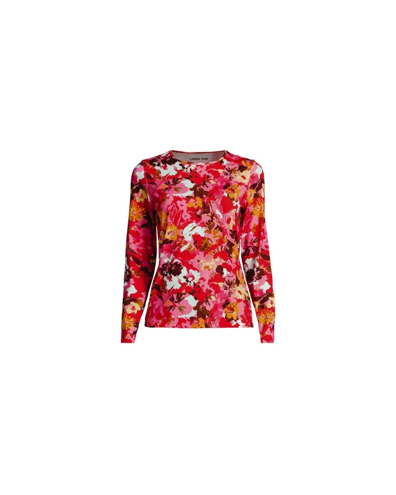 Lands' End Badeshirt, Damen, Größe regular, Rot, Nylon-Mischung, by Rot