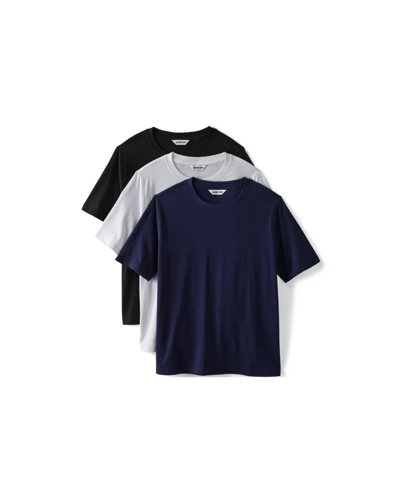 Lands' End Kurzärmelige Rundhalsshirts im 3er-Set, Damen, Größe:40-42 regular, Sonstige, by Sonstige
