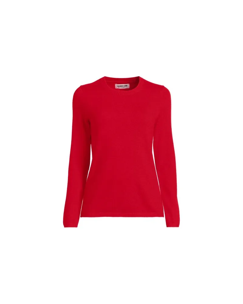 Lands' End Kaschmir-Pullover mit rundem Ausschnitt, Damen, Größe:32-34 regular, Rot, Kaschmir, by Rot