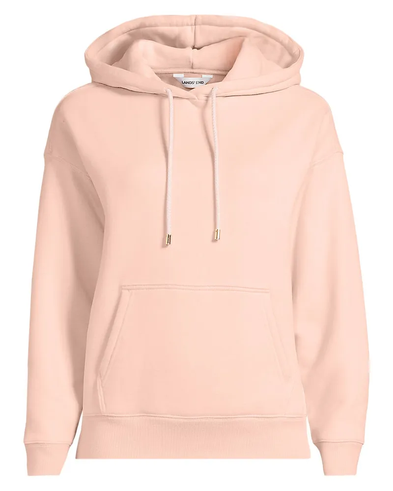 Lands' End Serious Sweats Kapuzen-Sweatshirt, Damen, Größe regular, Pink, Baumwoll-Mischung/Polyester-Mischung, by Pink