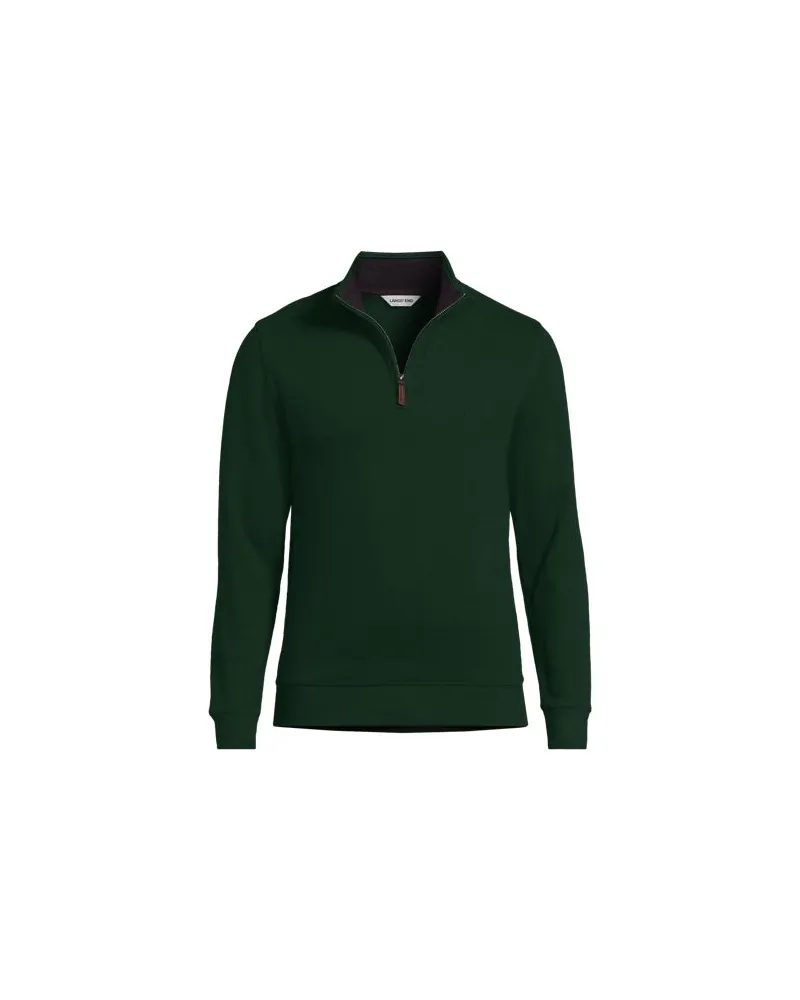 Lands' End Zipper-Pullover aus Bedford-Ripp, Herren, Größe:60 tall, Grün, Baumwolle, by Grün