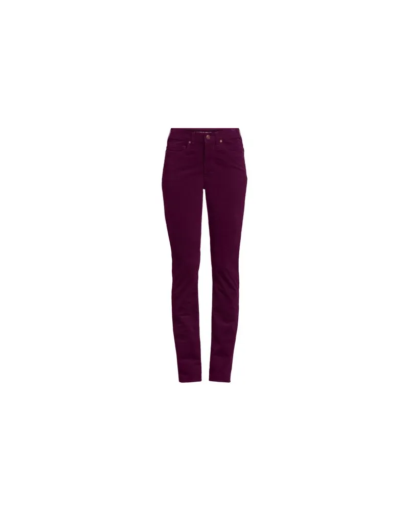 Lands' End Straight Fit Cordhose Mid Waist, Damen, Größe petite, Lila, Baumwoll-Mischung, by Lila