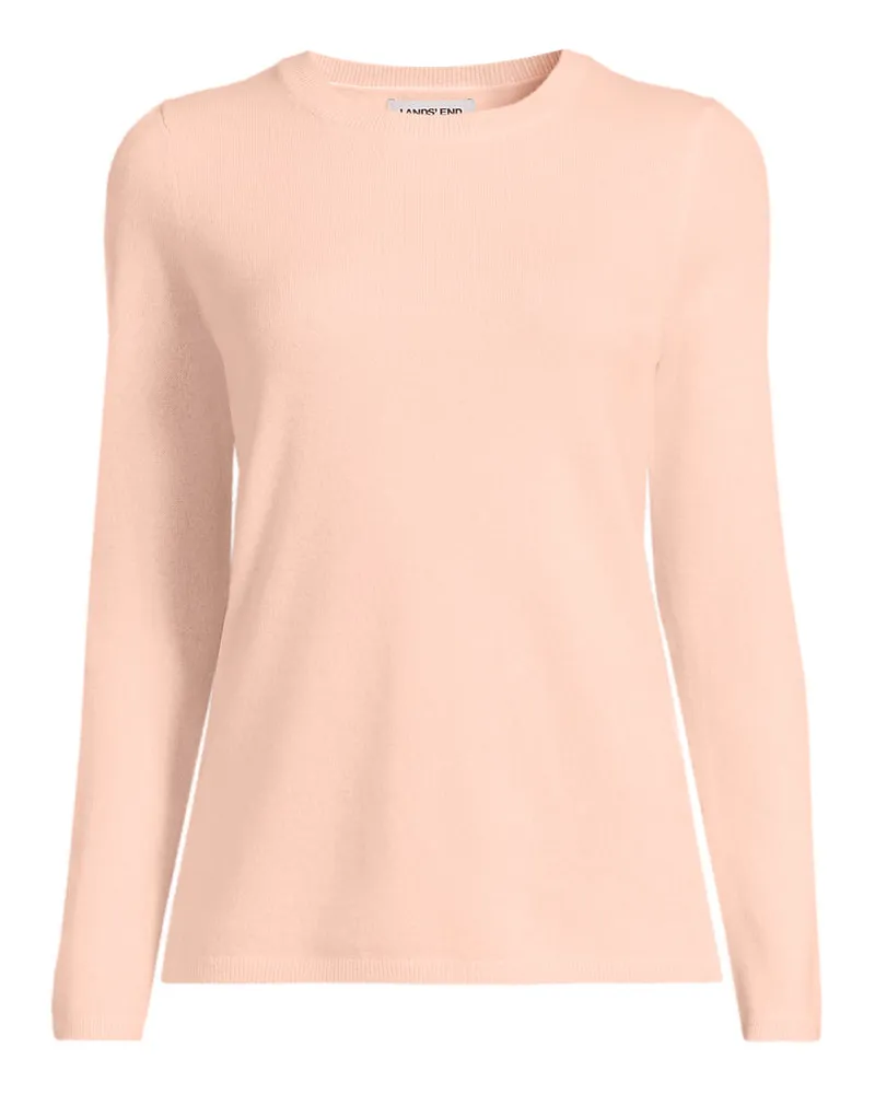 Lands' End Kaschmir-Pullover mit rundem Ausschnitt, Damen, Größe petite, Pink, Kaschmir, by Pink
