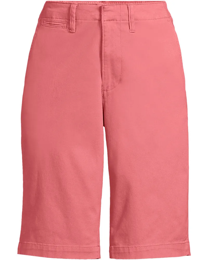 Lands' End Chino-Bermudas, Damen, Größe plus, Rot, Elasthan/Baumwoll-Mischung, by Rot