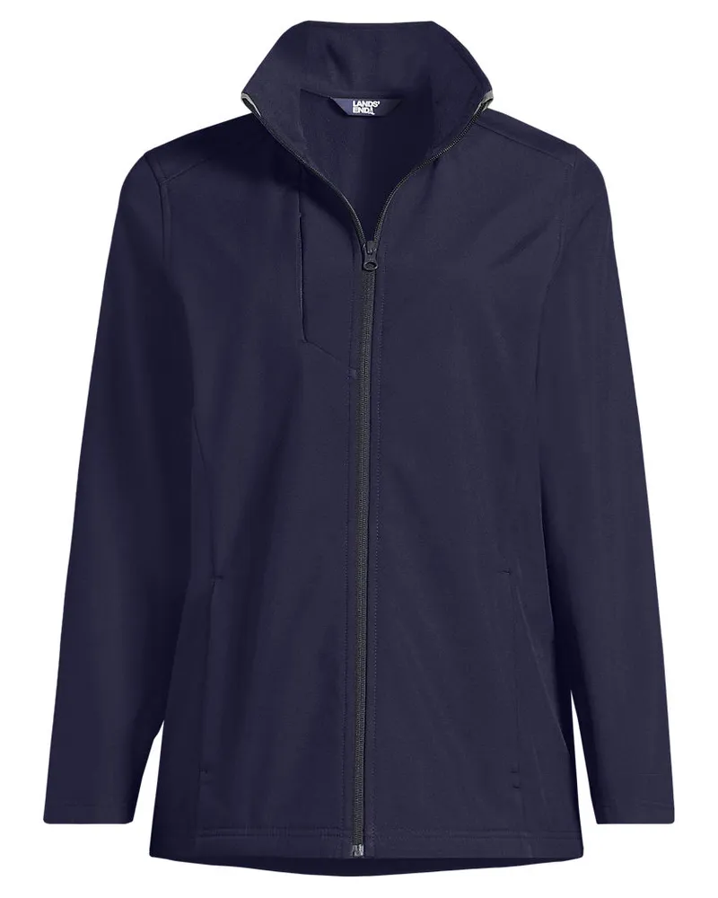 Lands' End Softshell-Jacke, Damen, Größe regular, Blau, Polyester, by Blau