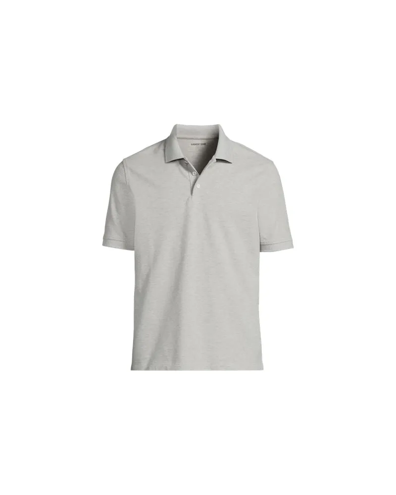 Lands' End Performance Piqué-Poloshirt, Herren, Größe:60 regular, Grau, Baumwoll-Mischung, by Grau