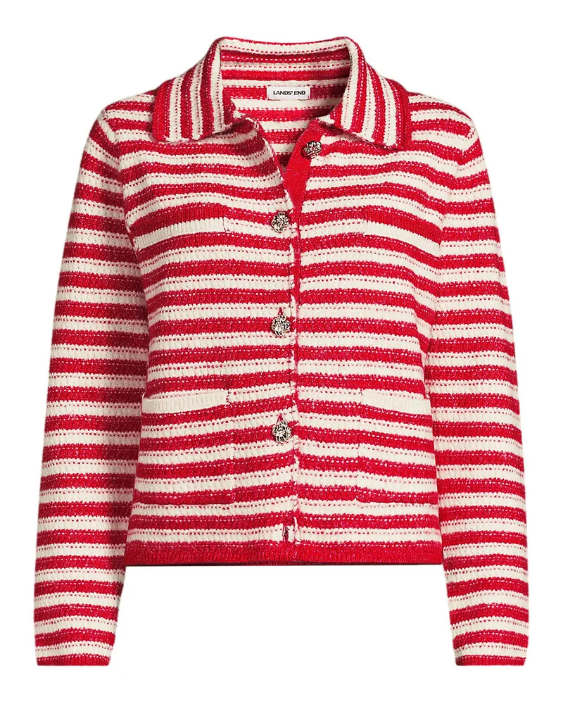 Lands' End Soft Touch Jacke, Damen, Größe regular, Rot, Polyester/Polyester-Mischung, by Rot