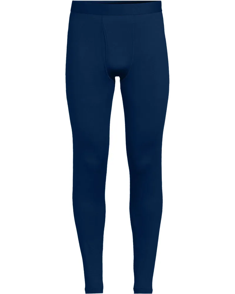 Lands' End Thermaskin Lange Unterhose, Heat Edition, Herren, Größe regular, Blau, Elasthan/Polyester-Mischung, by Blau