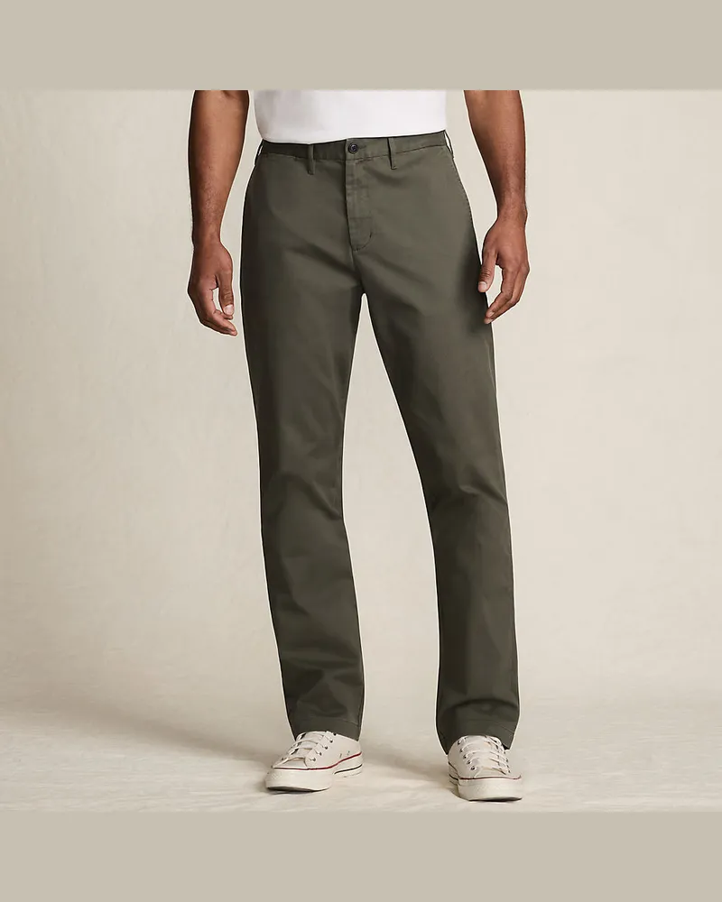 Lands' End Classic Fit Chinohose TRAVEL, Herren, Größe regular, Grün, Baumwoll-Mischung/Polyester-Mischung, by Grün