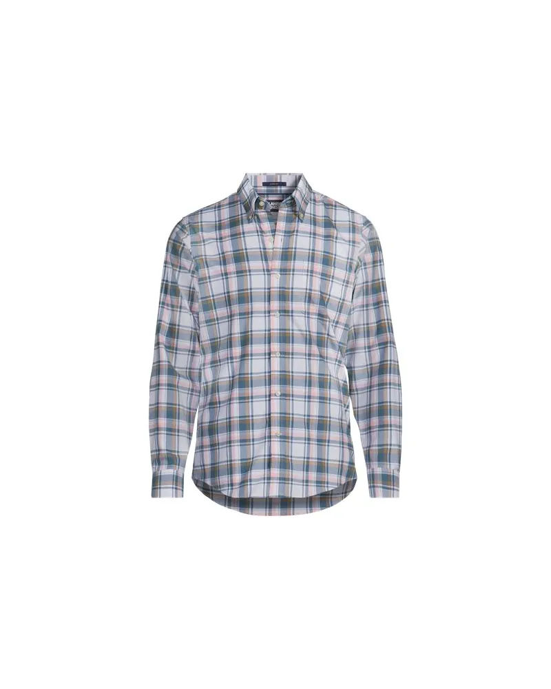 Lands' End CLASSIC FIT. Bügelfreies Twillhemd, Herren, Größe:60 regular, Weiß, Baumwolle, by Weiß