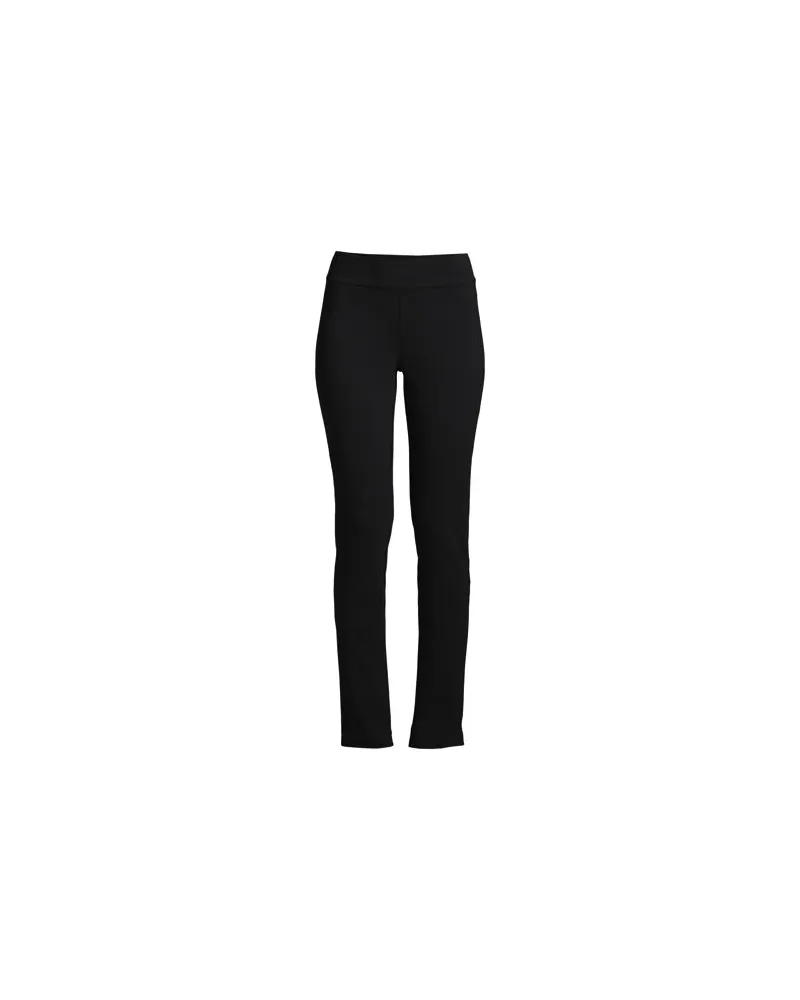 Lands' End Schmale Starfish Jersey-Freizeithose, Damen, Größe plus, Schwarz, Elasthan/Baumwoll-Mischung, by Schwarz