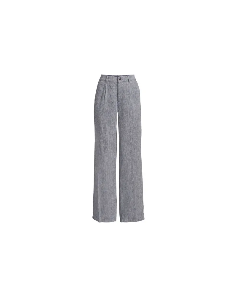 Lands' End Leinenhose High Waist mit weitem Bein, Damen, Größe plus, Blau, Leinen, by Blau