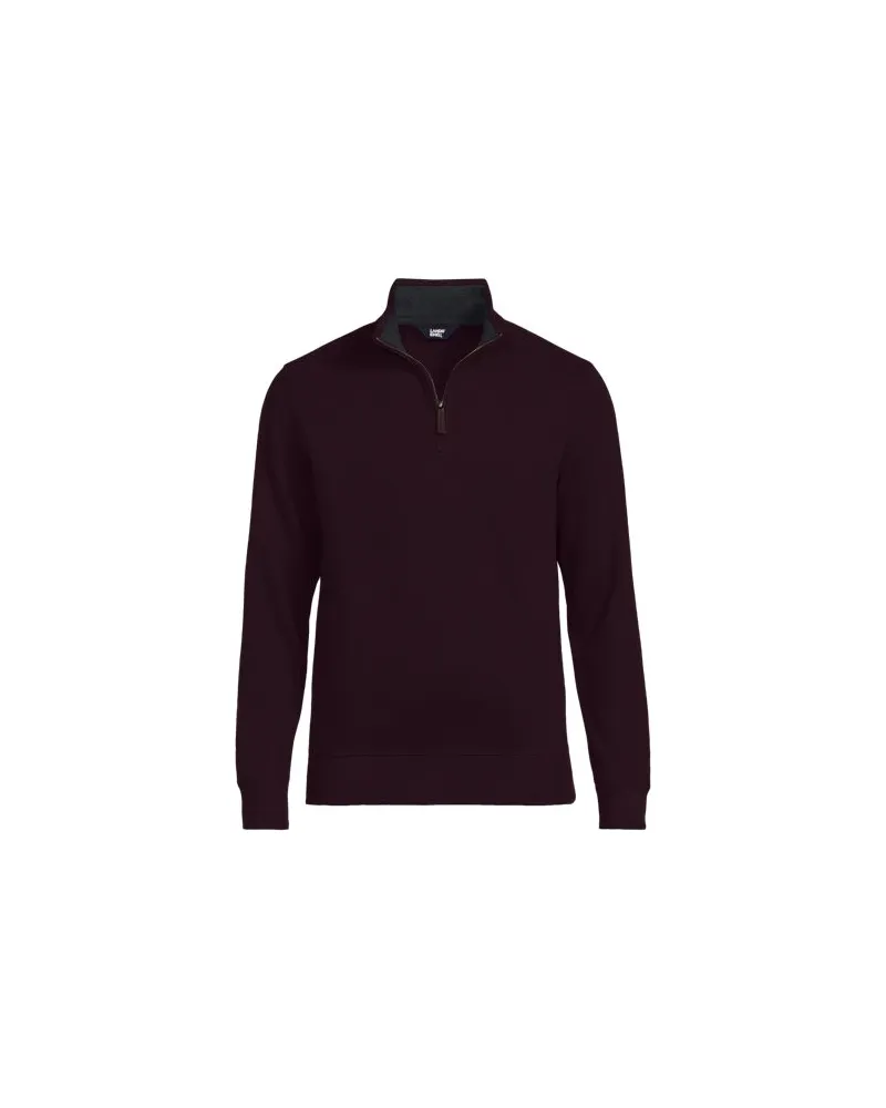 Lands' End Zipper-Pullover aus Bedford-Ripp, Herren, Größe:56-58 regular, Lila, Baumwolle, by Lila