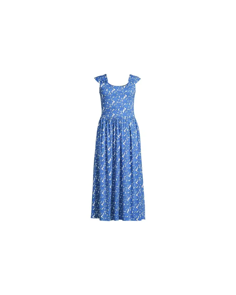 Lands' End Midikleid aus Baumwolle/Modal-Mix, Damen, Größe plus, Blau, Baumwolle Modal, by Blau