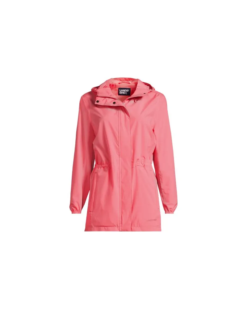 Lands' End Wasserdichte Regenjacke mit Packfach, Damen, Größe plus, Orange, Polyester, by Orange