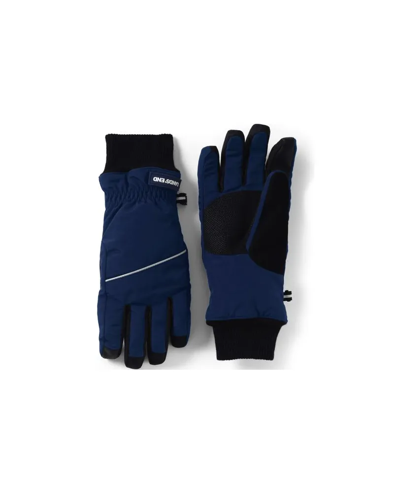 Lands' End Wasserdichte Handschuhe SQUALL, Damen, Größe regular, Blau, Nylon, by Blau
