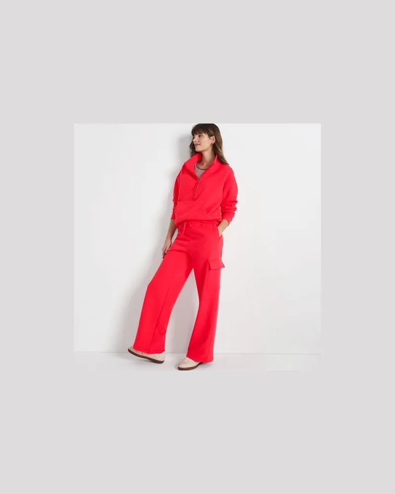 Lands' End Sweatshirt SERIOUS SWEATS mit Reißverschluss, Damen, Größe:40-42 regular, Orange, Baumwoll-Mischung/Polyester-Mischung, by Orange