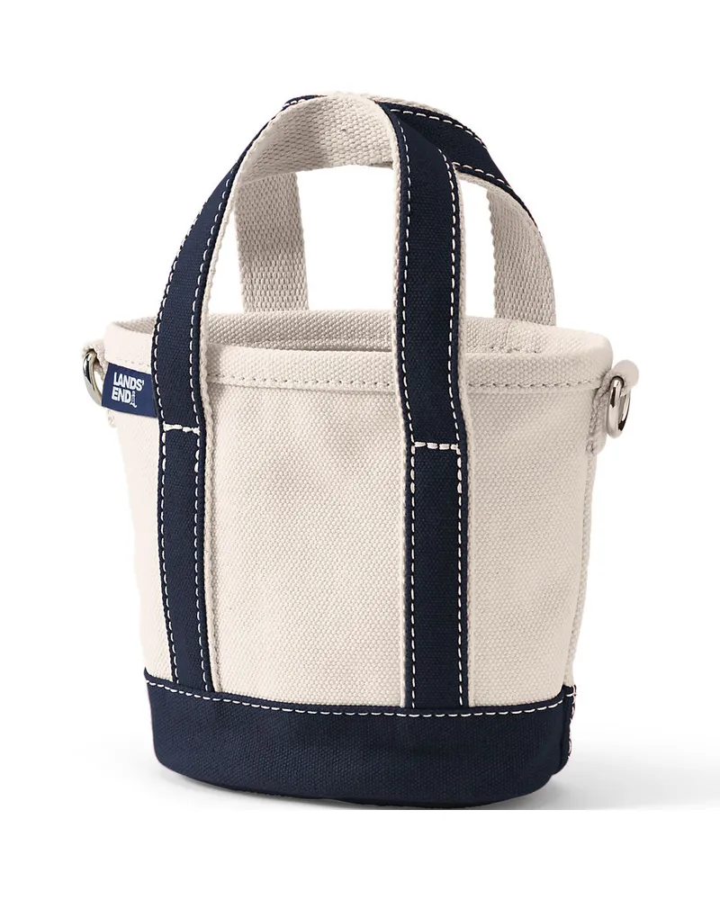 Lands' End Extrakleine offene Canvas-Tasche, Damen, Größe:null regular, Weiß, Baumwolle, by Weiß