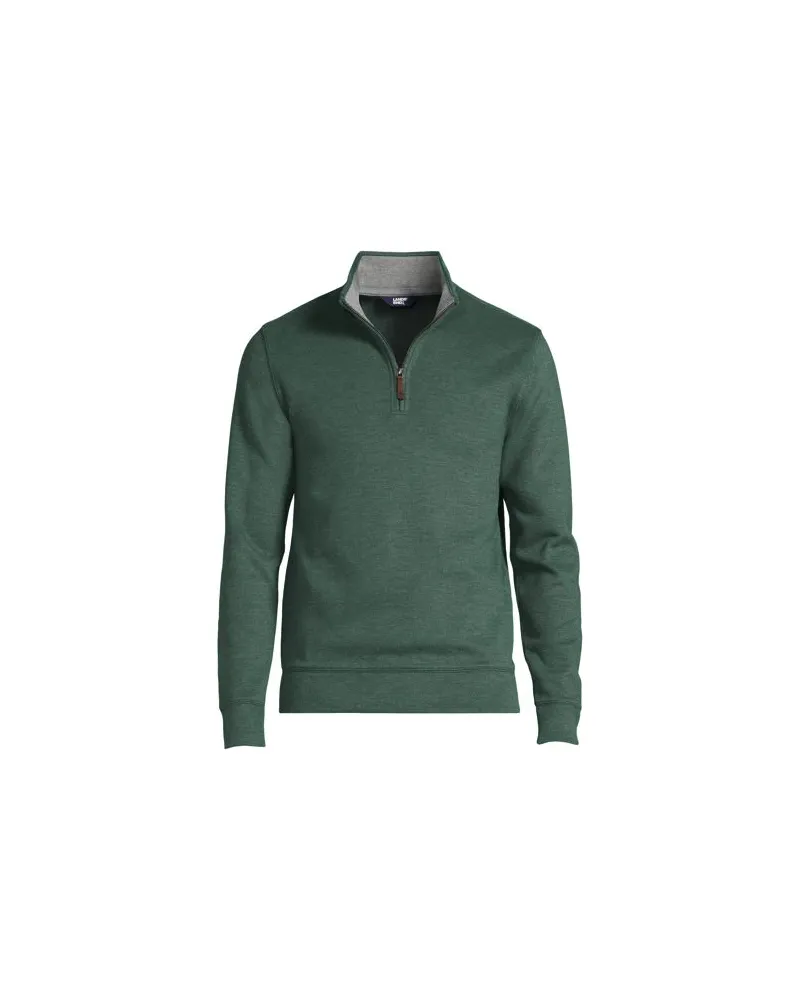 Lands' End Zipper-Pullover aus Bedford-Ripp, Herren, Größe:52-54 regular, Grün, Baumwolle, by Grün